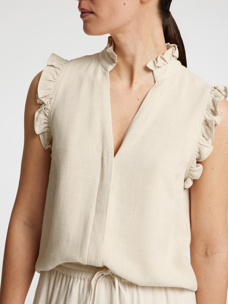 Selected Femme Damen Blusen Sandshell