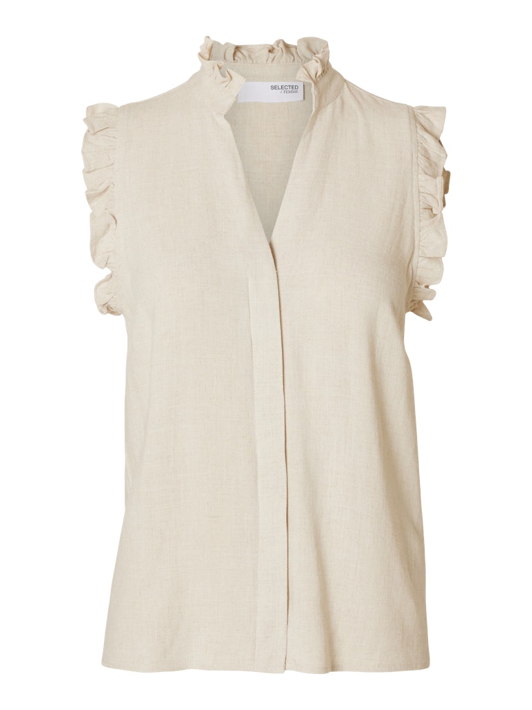 Selected Femme Damen Blusen Sandshell