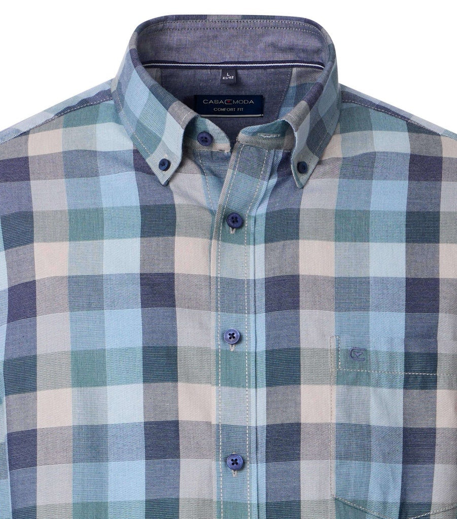 Casa Moda Herren Hemden Aqua Bis Pe