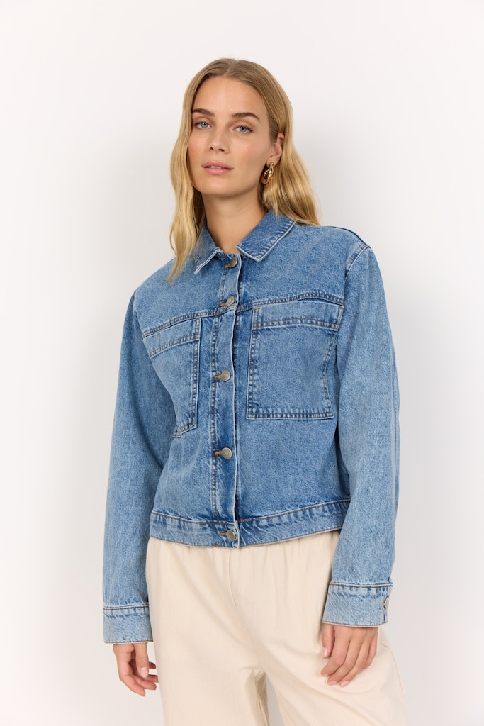 Soya Concept Damen Jacken Medium Blue Den