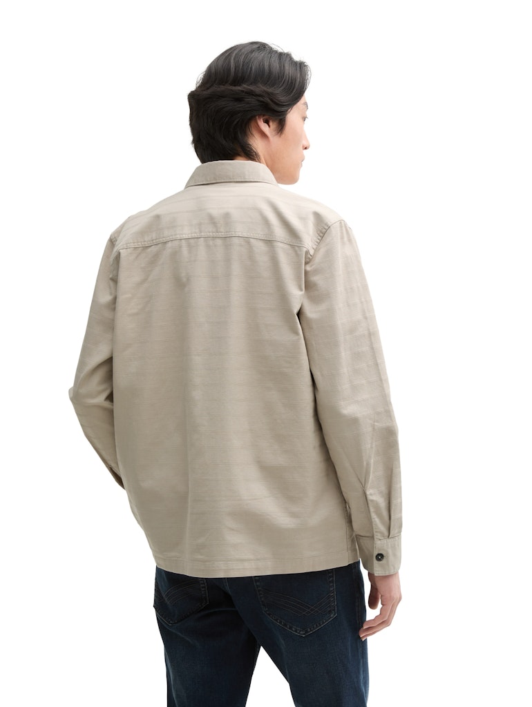 Tom Tailor Herren Hemden lang Cashew Beige