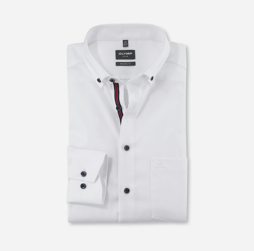 Olymp Herren Hemden lang  Weiss