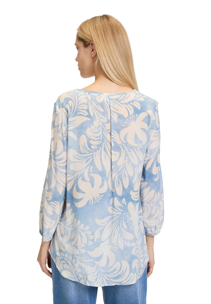 Cartoon Damen Blusen Blue/White