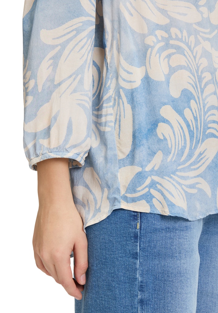 Cartoon Damen Blusen Blue/White