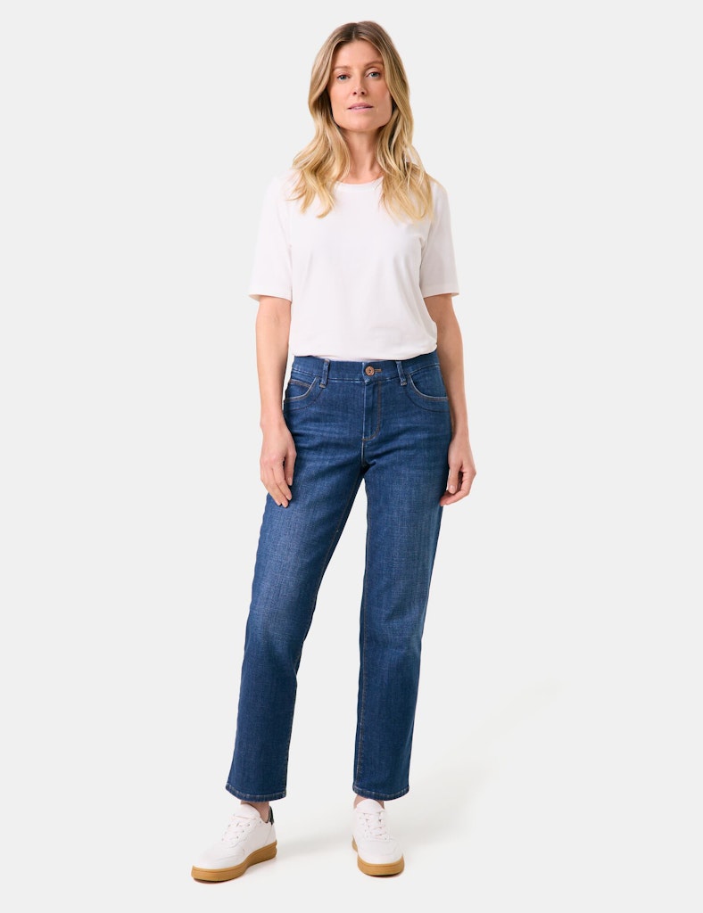 Gerry Weber Damen Jeans Blau Denim Mit