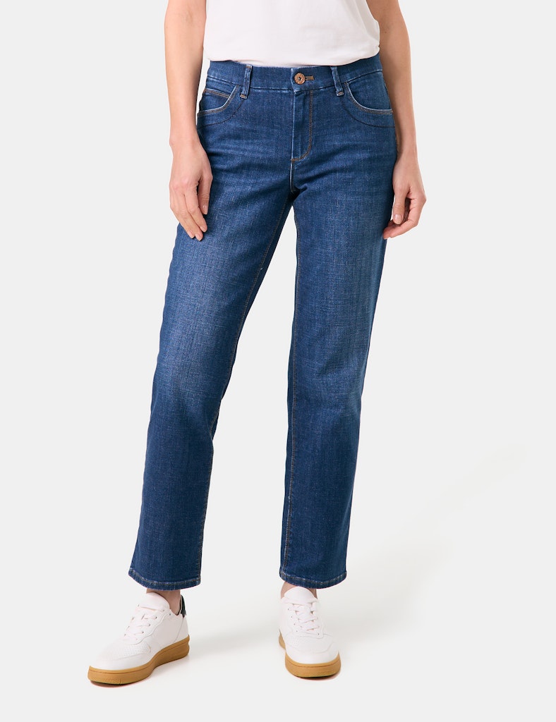 Gerry Weber Damen Jeans Blau Denim Mit