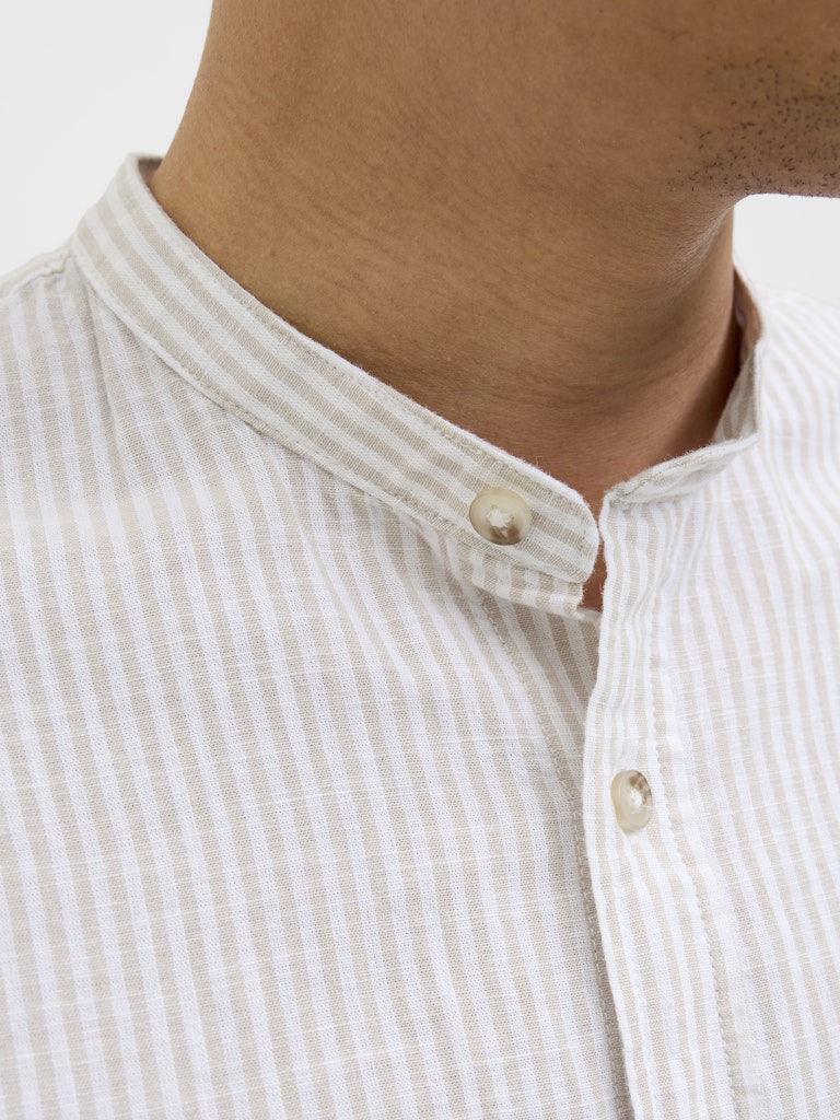 Jack & Jones Herren Hemden lang Oxford Tan/Stri