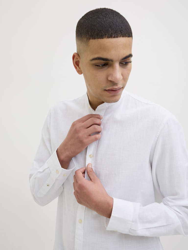 Jack & Jones Herren Hemden lang White