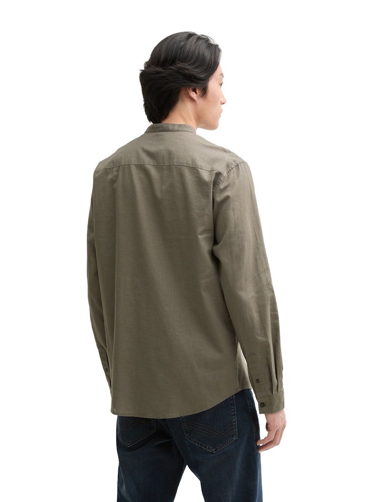 Tom Tailor Herren Hemden lang Smokey Olive Gr
