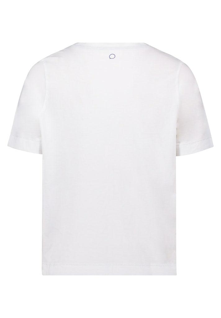Cartoon Damen T-Shirts Patch Cream/Blu