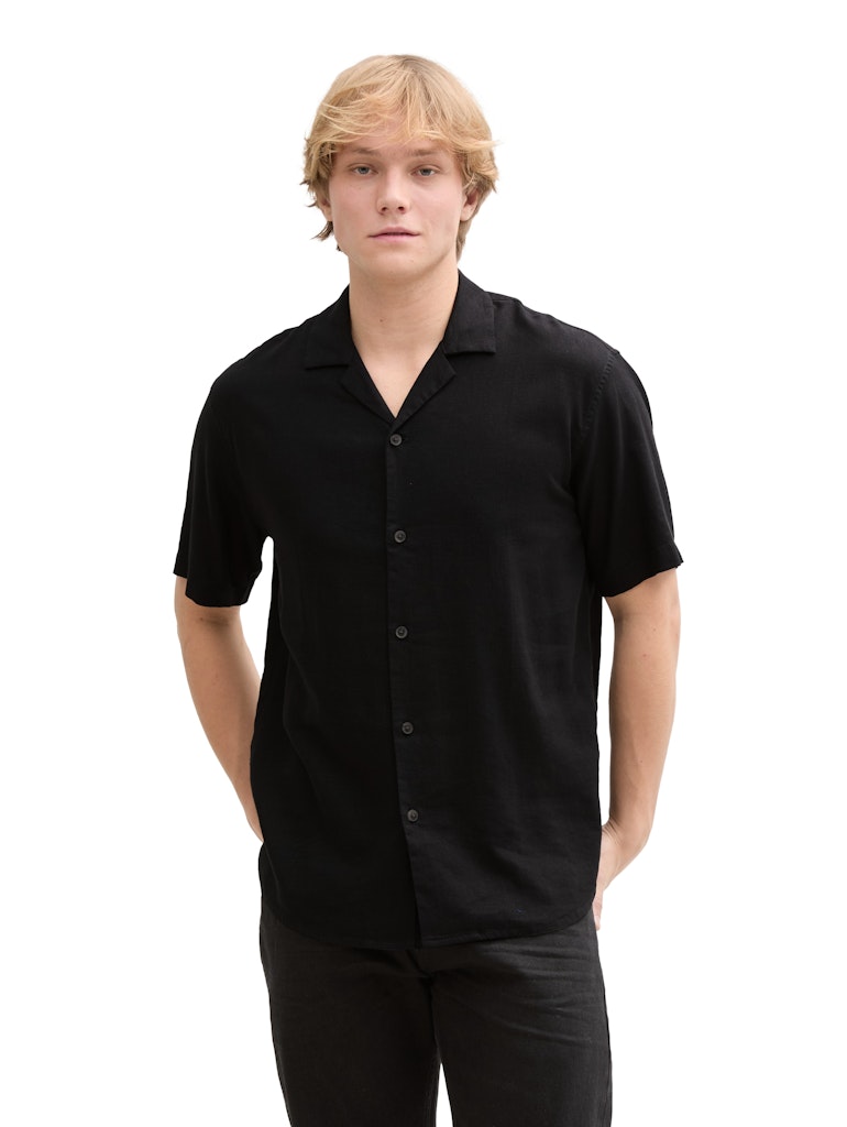 Tom Tailor denim Herren Hemden kurz Black