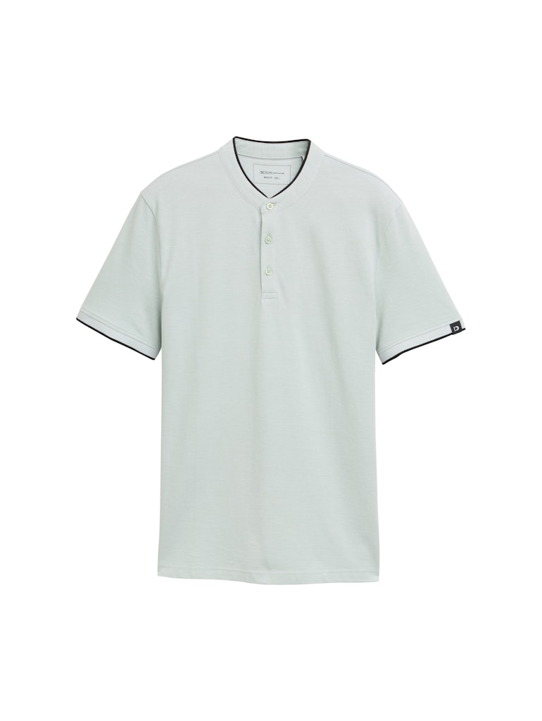 Tom Tailor denim Herren Polo-Shirts Fresh Green Whi