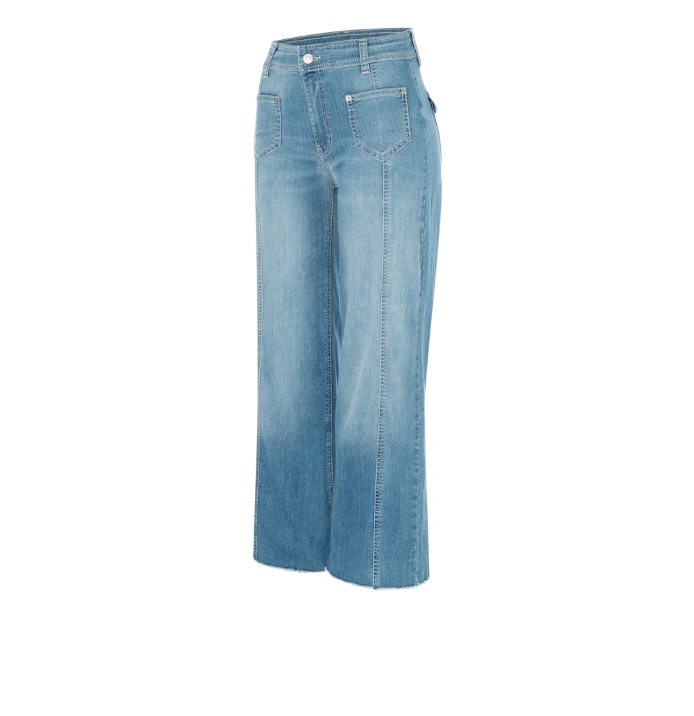 Mac Damen Jeans Blue High-Low W