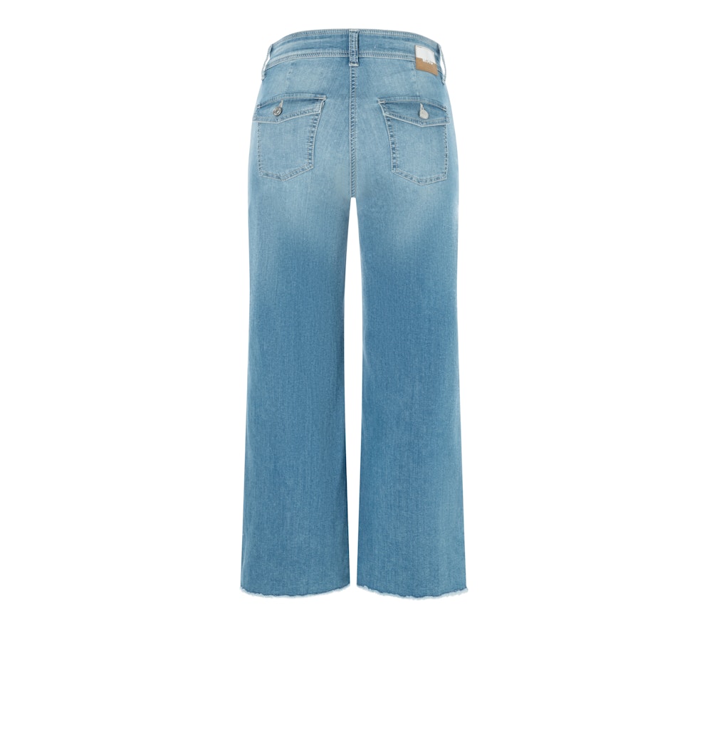 Mac Damen Jeans Blue High-Low W