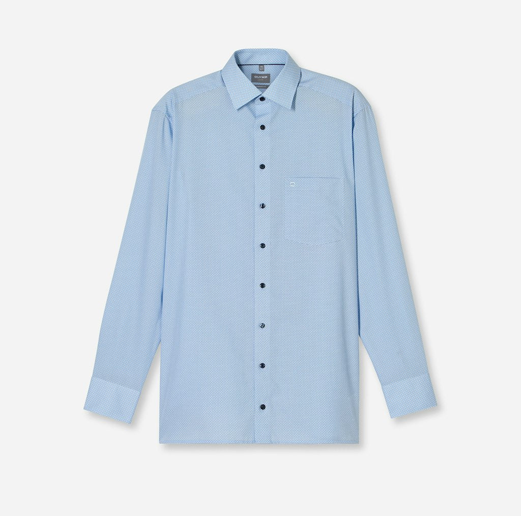 Olymp Herren Hemden lang Bleu