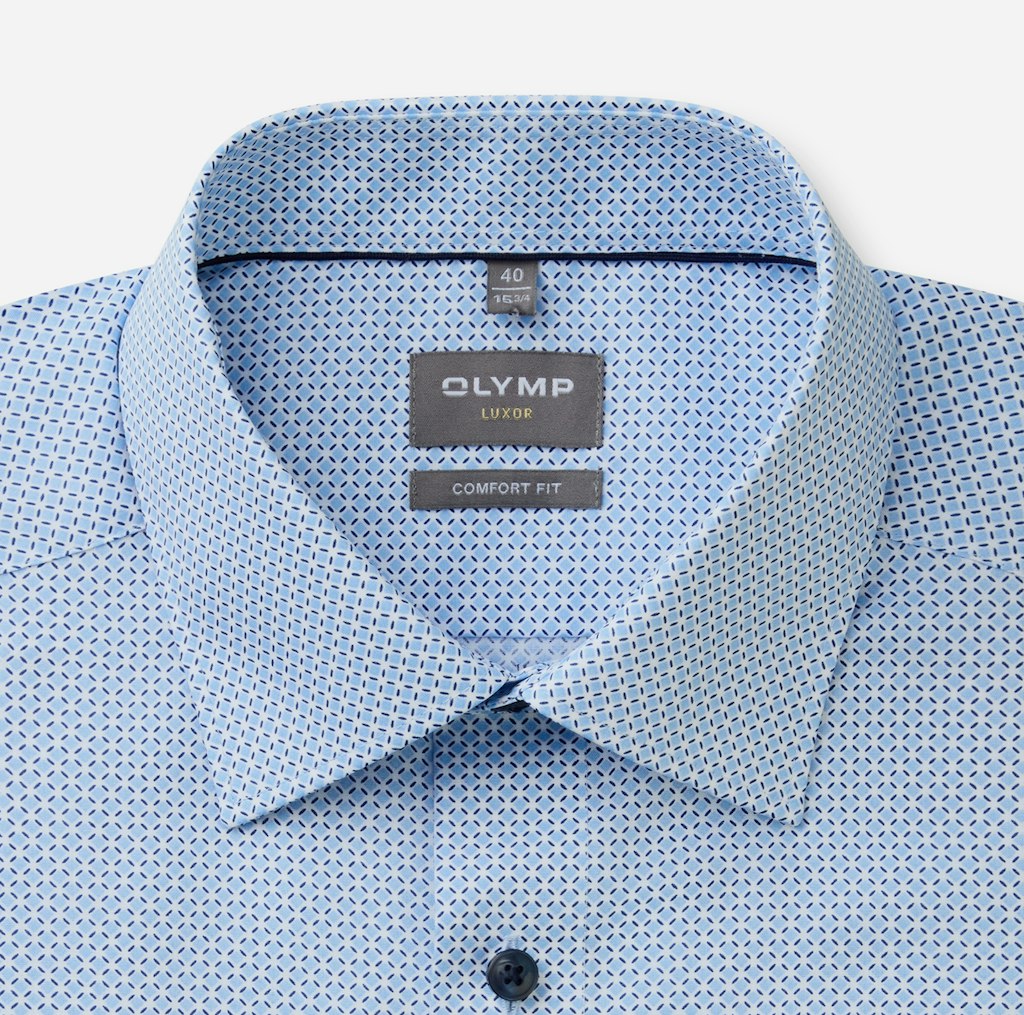 Olymp Herren Hemden lang Bleu
