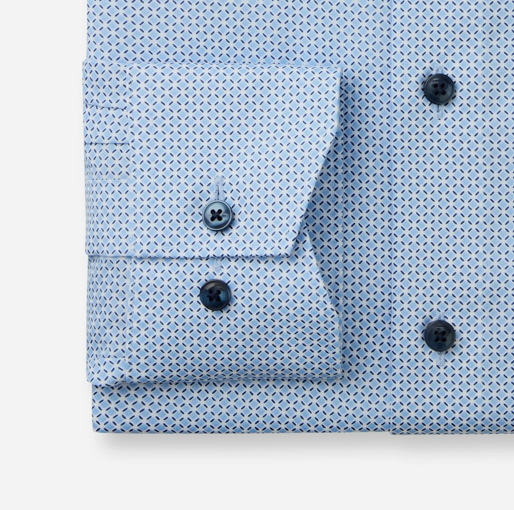 Olymp Herren Hemden lang Bleu