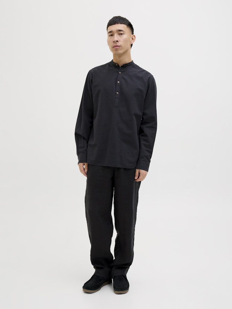 Jack & Jones Herren Hemden lang Black