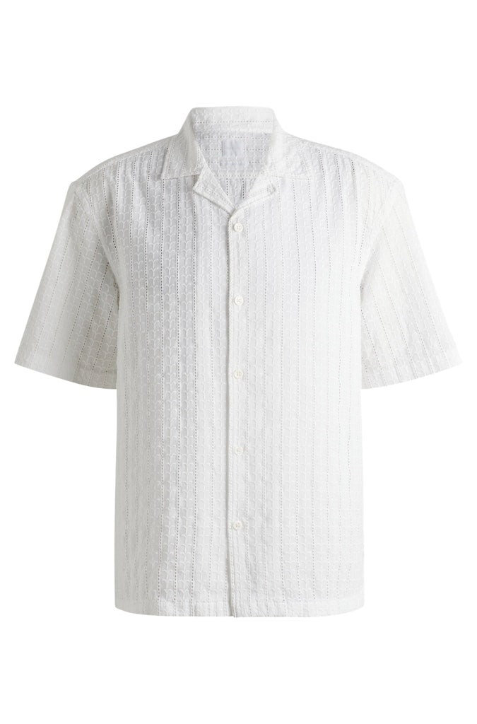 Boss Herren Hemden kurz White