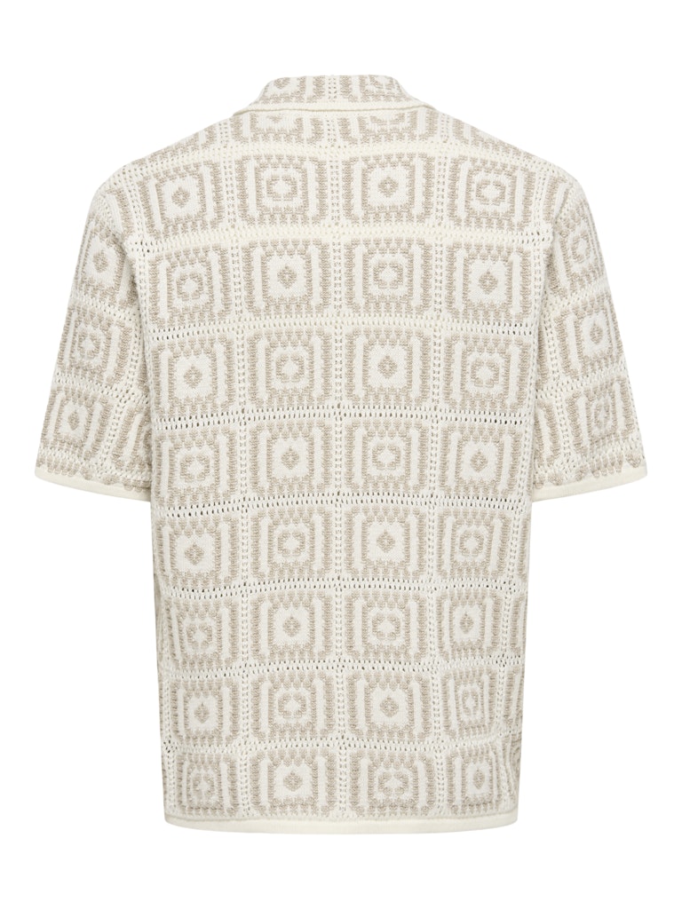 Only & Sons Herren Polo-Shirts Egret/W. Silver