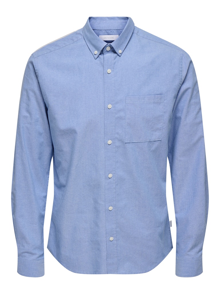 Only & Sons Herren Hemden lang Cashmere Blue