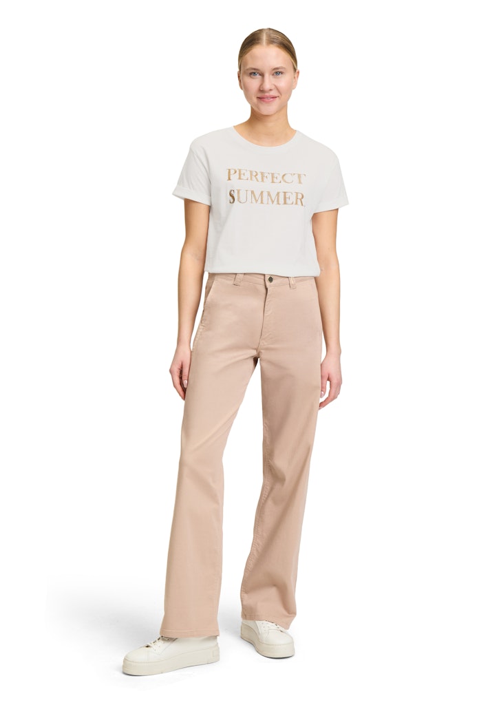 Betty & Co Damen T-Shirts Cream/Taupe
