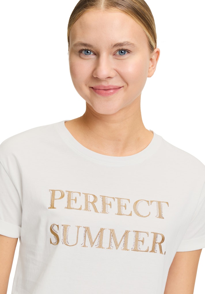 Betty & Co Damen T-Shirts Cream/Taupe