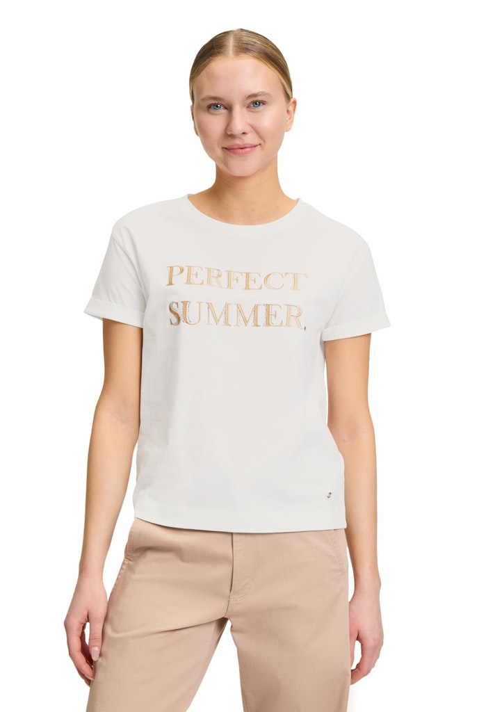 Betty & Co Damen T-Shirts Cream/Taupe