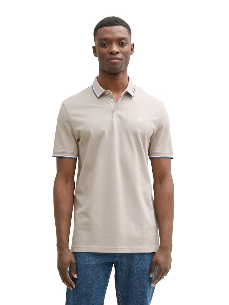 Tom Tailor denim Herren Polo-Shirts Light Dove Grey