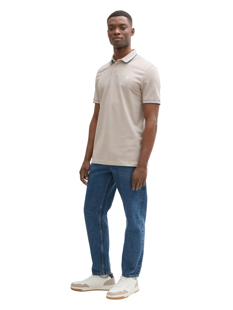 Tom Tailor denim Herren Polo-Shirts Light Dove Grey