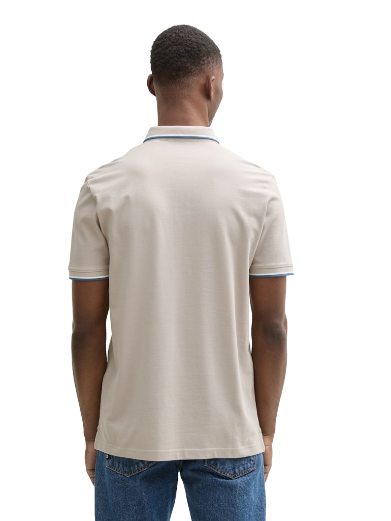 Tom Tailor denim Herren Polo-Shirts Light Dove Grey