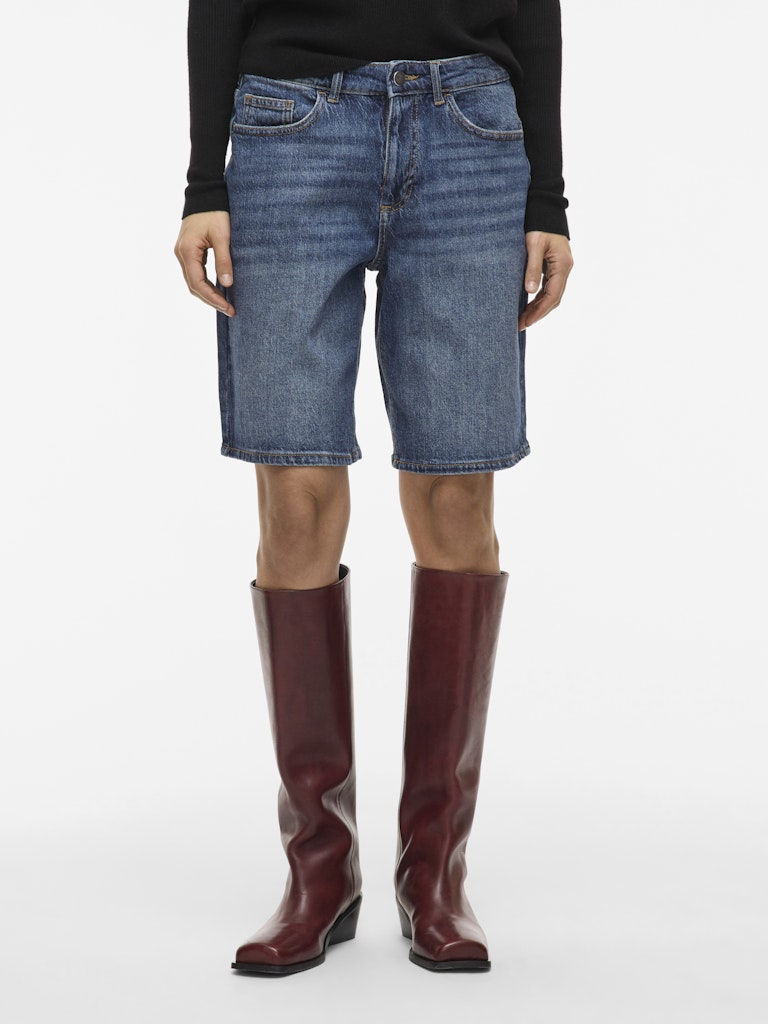 Vila Damen Shorts Medium Blue Den