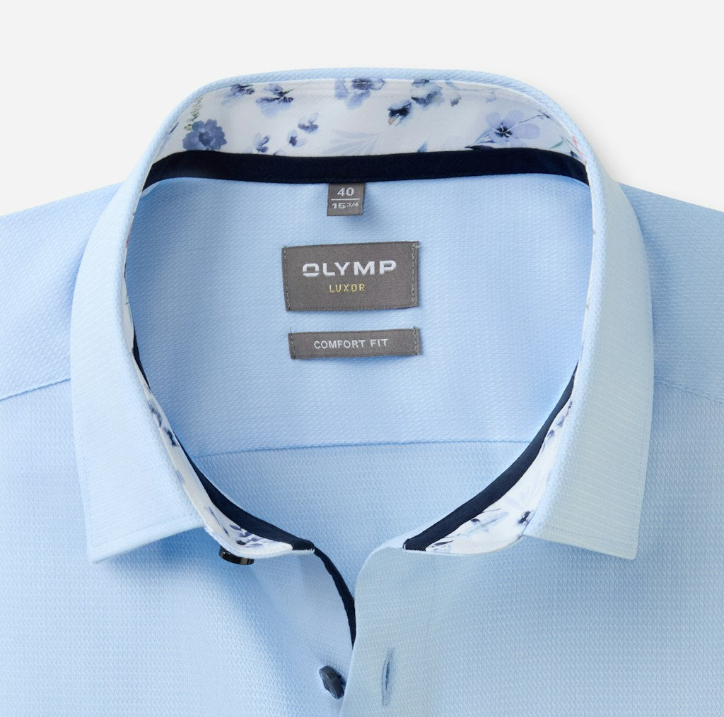 Olymp Herren Hemden lang Bleu