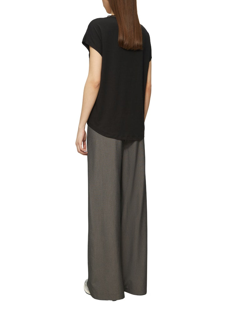 QS by S.Oliver Damen T-Shirts Grey/Black