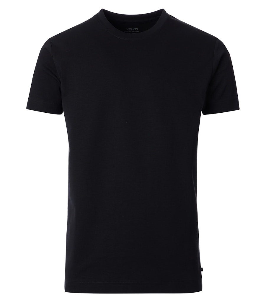 Venti Herren T-Shirts kurz Schwarz