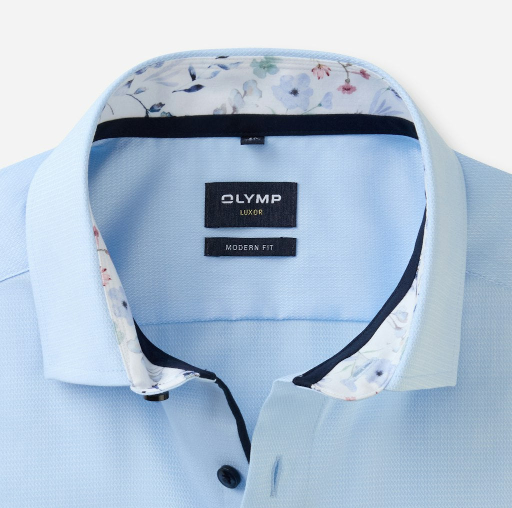 Olymp Herren Hemden lang Bleu