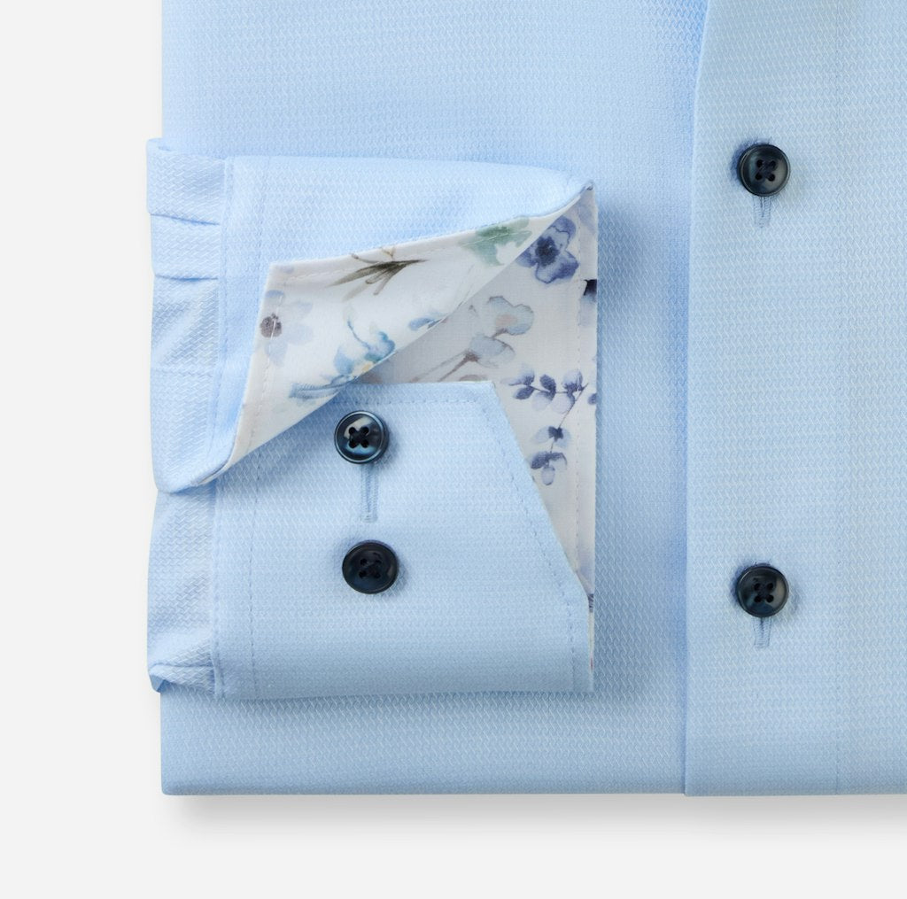 Olymp Herren Hemden lang Bleu