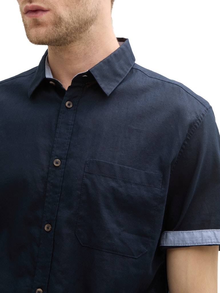 Tom Tailor Herren Hemden kurz Sky Captain Blu