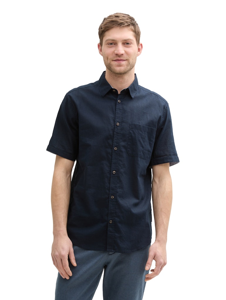 Tom Tailor Herren Hemden kurz Sky Captain Blu