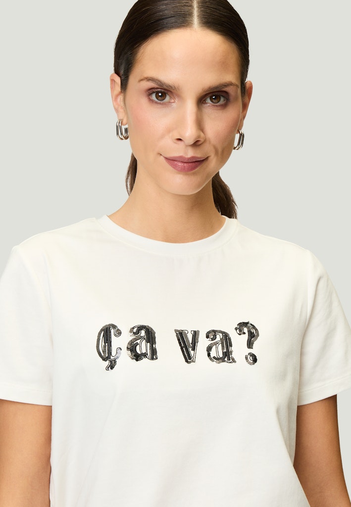 Zero Damen T-Shirts Patch Creamblac