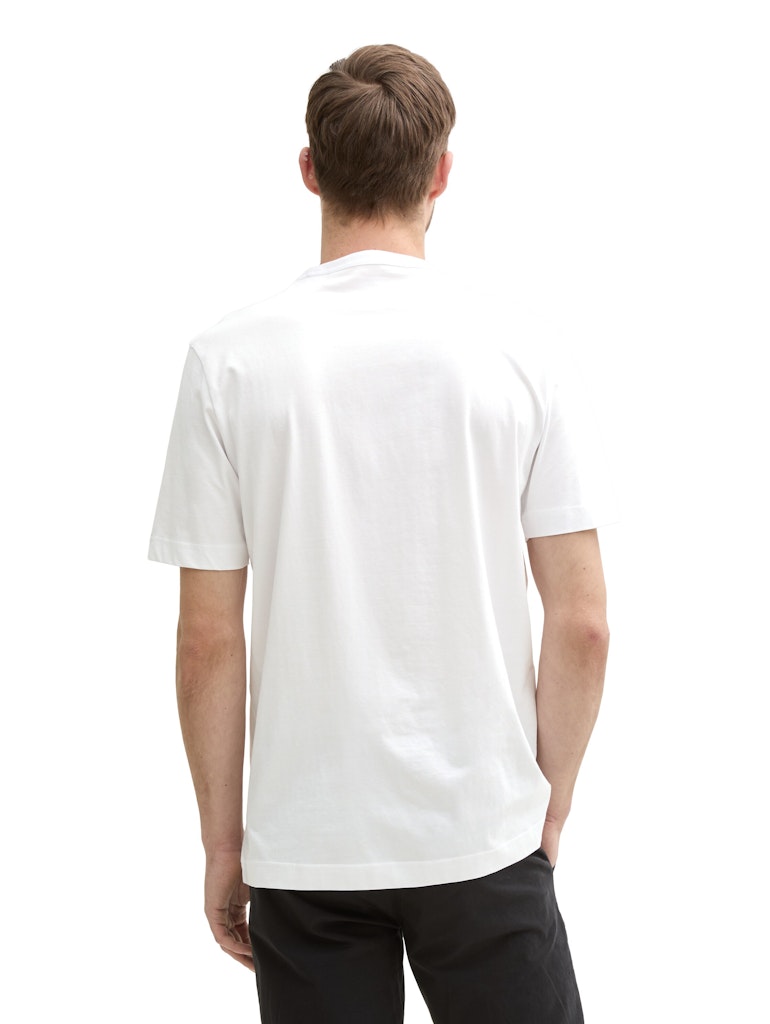 Tom Tailor Herren T-Shirts kurz White