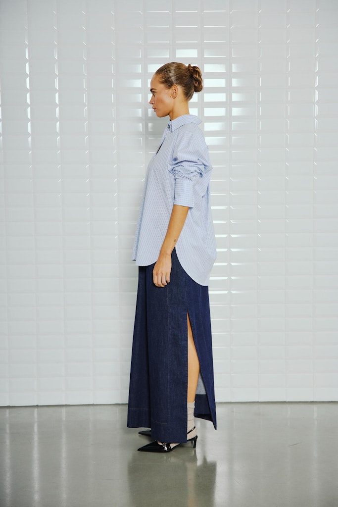 Withblack Damen Bluse True Blue