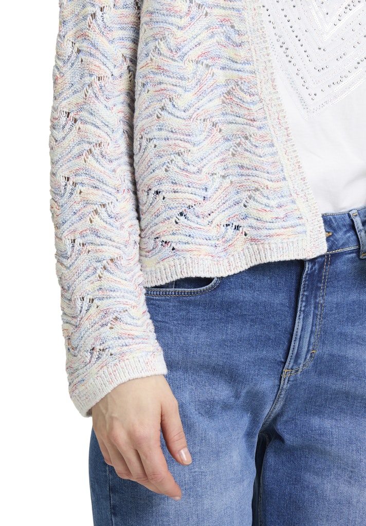 Cartoon Damen Strickjacken Blue/White