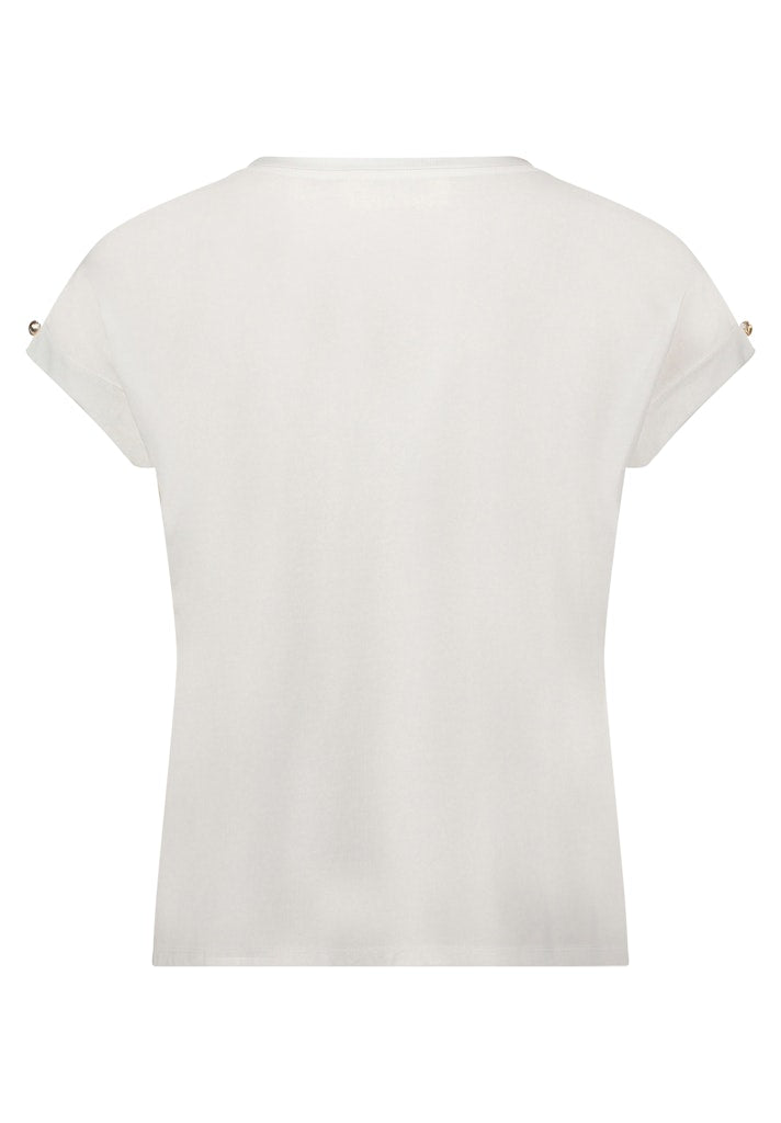 Cartoon Damen T-Shirts Patch Cream/Ros