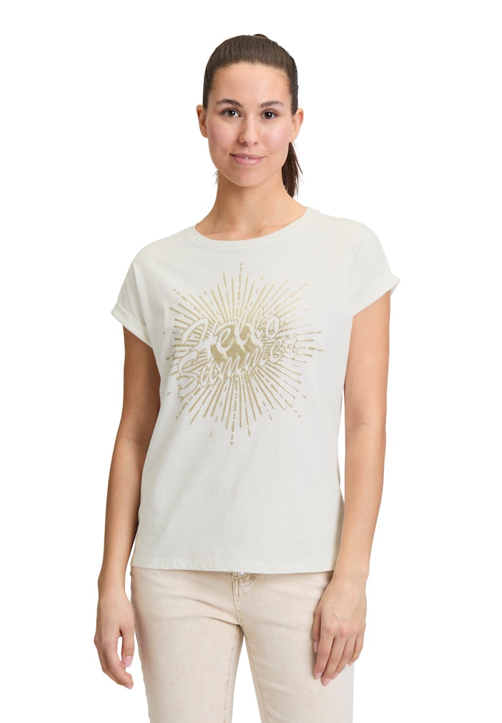 Cartoon Damen T-Shirts Patch Cream/Gol