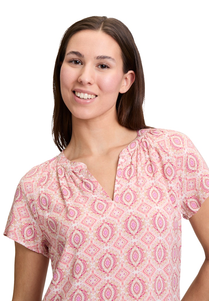 Cartoon Damen Blusen Cream/Apricot