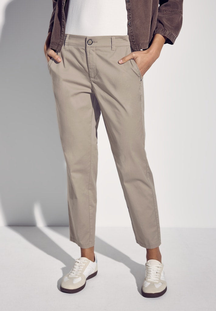 Street One Damen Hosen Buff Grey