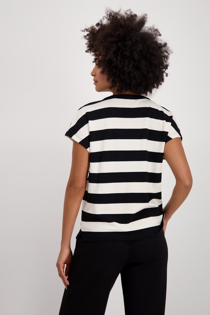 Monari Damen T-Shirts Schwarz Rin