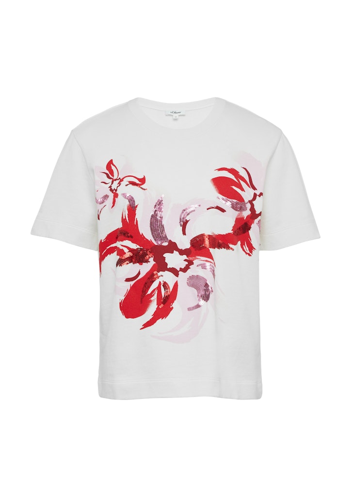 S. Oliver red Damen Sweatshirts White