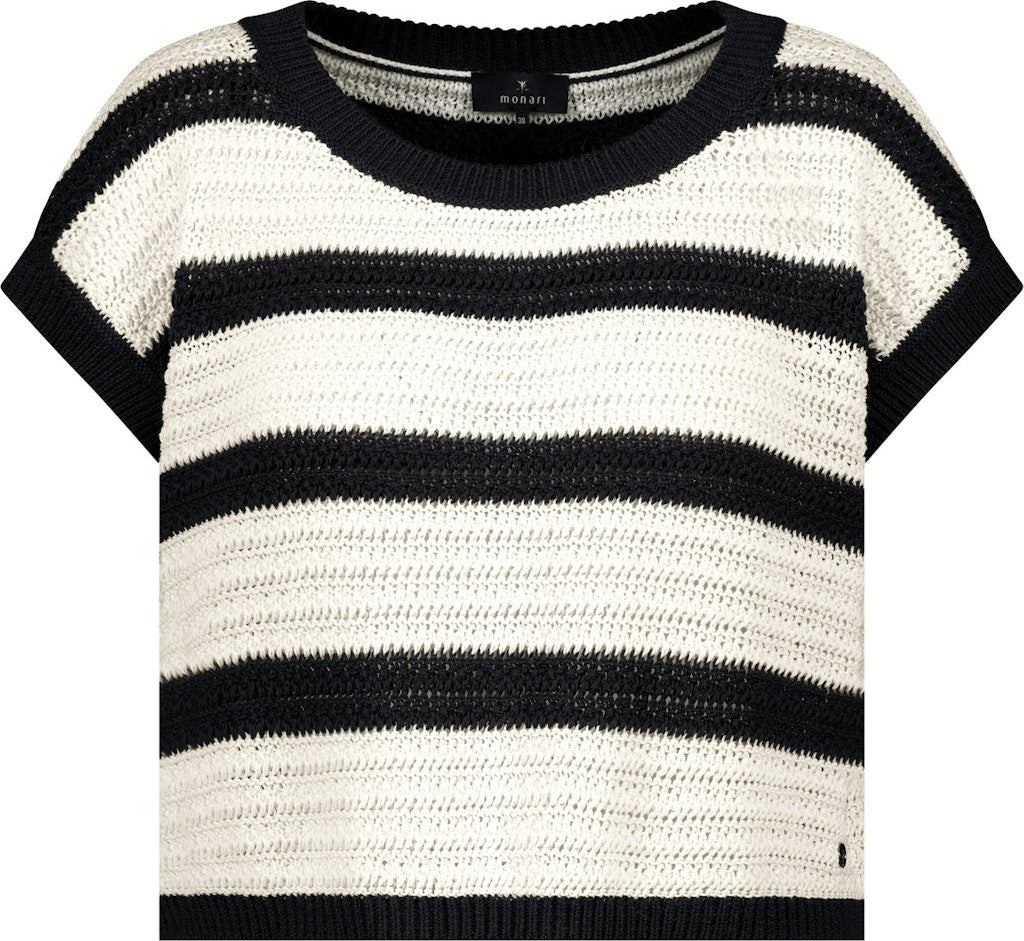 Monari Damen Pullover Schwarz Rin